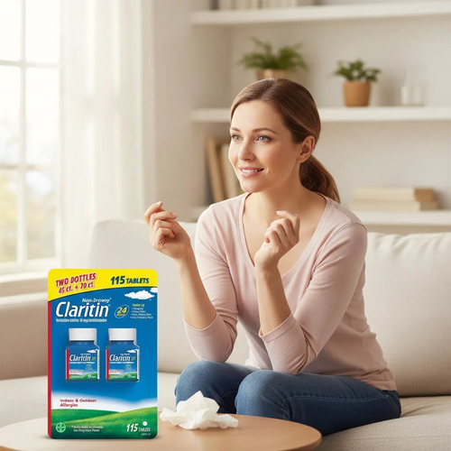 Claritin Loratadina 10 mg Antihistamínico, 2 botellas, 115 tabletas 3
