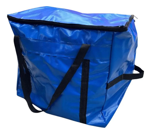 Bolsa Maletera De Lona Para Ropa Mudanzas Uso Rudo Azul Liso