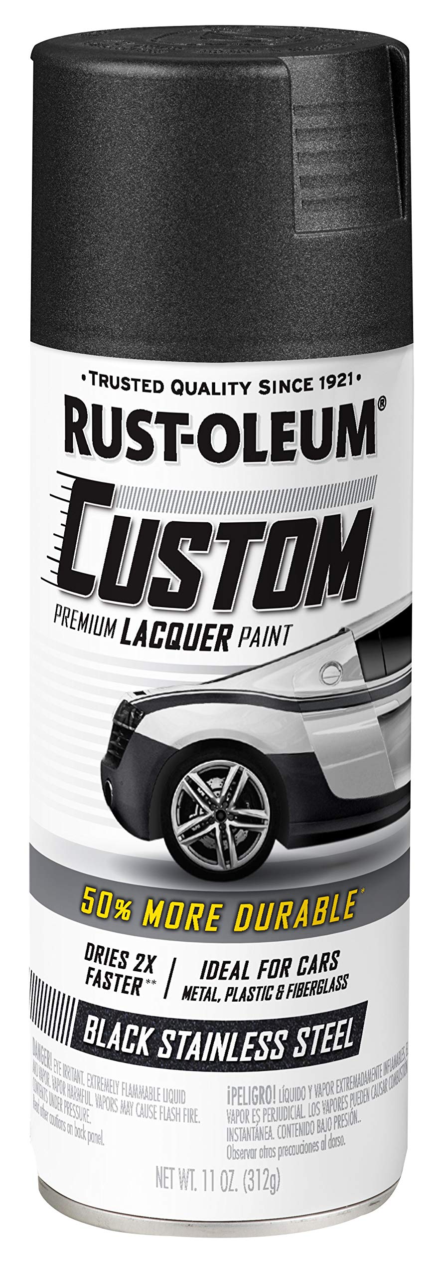 Rust-Oleum Custom Laca Premium Negro Acero Inoxidable Aerosol 312g
