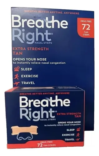Breathe Right Tiras Nasales Color Piel Con 72pz 3