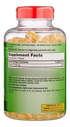Kirkland Vitamina E 180 Mg 400 Iu Con 500 Softgels Usp Neutro 4