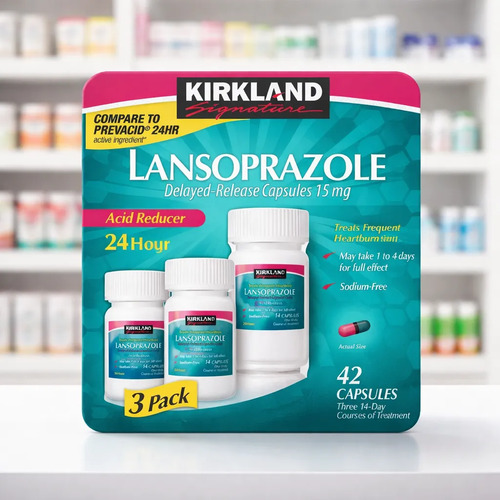 Kirkland Signature Lansoprazol 15 mg Reductor de Ácido 42 Cápsulas (Paquete de 3) 5