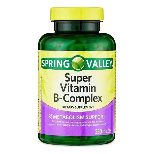 Super Vitamina B-complex Spring Valley 250 Tabletas Sabor Sin Sabor 2