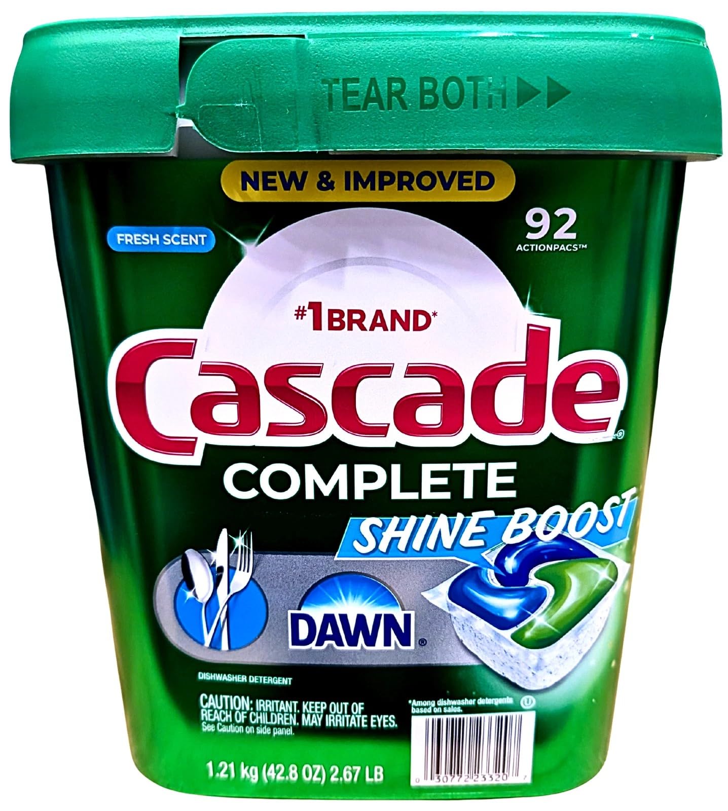 Cascade Platinum detergente lavavajillas con Dawn