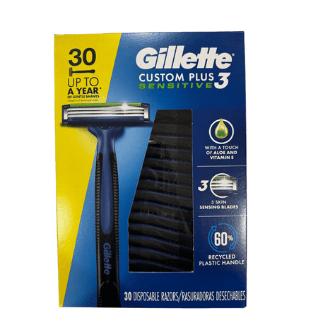 Gillette Custom Plus3 Sensitive 30 Count