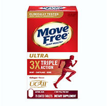 Move Free Type II Collagen Boron & HA Ultra Triple Action Tablets (75 Count In A Bottle)