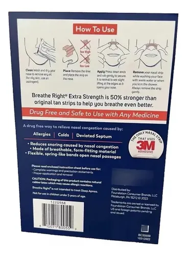 Breathe Right Tiras Nasales Color Piel Con 72pz 4