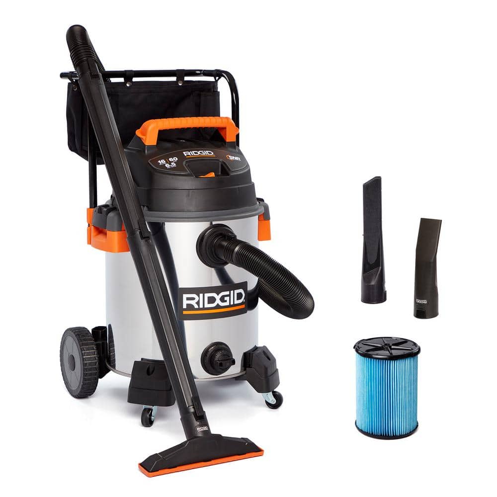 RIDGID Aspiradora Húmedo/Seco 16 galones 6.5 HP Acero Inoxidable