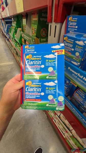 Claritin Children's Chewables Grape Flavored 2 Packs 40 Count