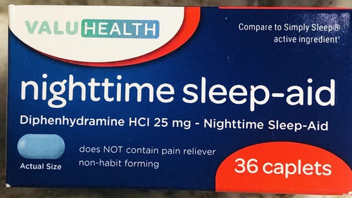 Valu Health Nighttime Sleep Aid Difenhidramina 25 Mg 36 Caplets 3