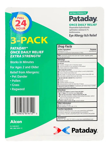 Pataday Extra Strength 3 Pack 2.5 ml 2