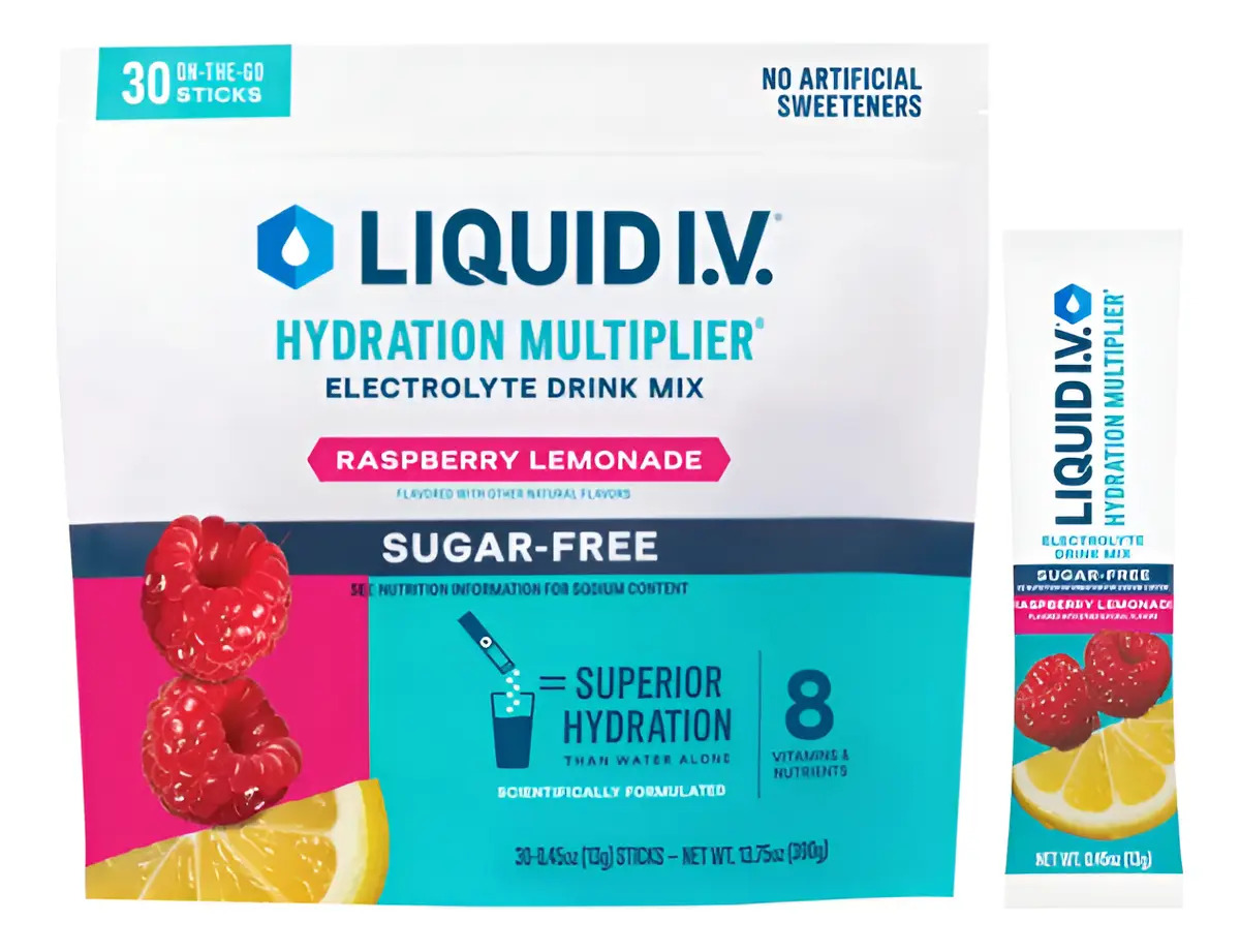 Liquid I.V. Hydration Multiplier Raspberry Lemonade Sugar-Free 30 sticks