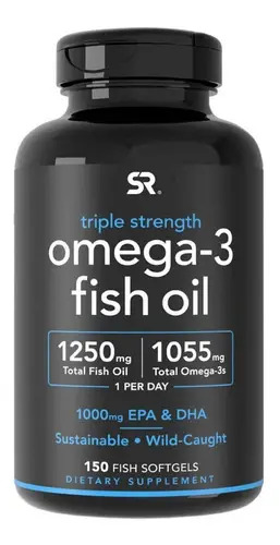 Suplemento En Cápsula Sports Research Ômega 3 Omega 3 De Aceite De Pescado Omega 3 X 1g Sin Sabor