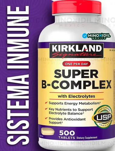 Kirkland Signature Super B-complex Con Electrolitos 500 Tab Sin Sabor 5