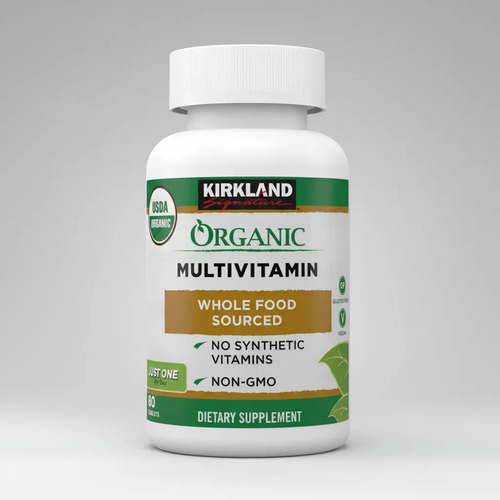 Multivitamínico Orgánico Kirkland Signature 80 Tabletas Sin Sabor 5