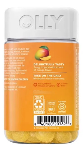 Probióticos Olly Gomitas Salud Digestiva Mango 120 Gomitas Mango 3