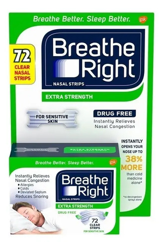 Breathe Right Extra Strenght Clear Hipoalergénico X72 2