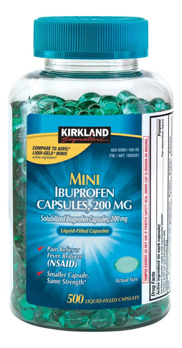 Kirkland Signature Ibuprofen Liquid Softgels 500 Capsules 2