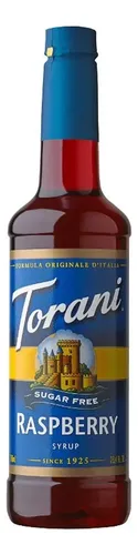 Jarabe Torani Frambuesa Sin Azucar Keto Bebidas 750ml