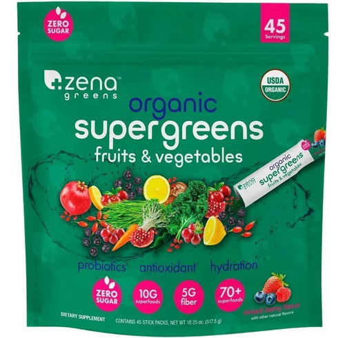 Suplemento Multivitamínico En Tabletas Zena Greens X 517,5 G Sin Sabor