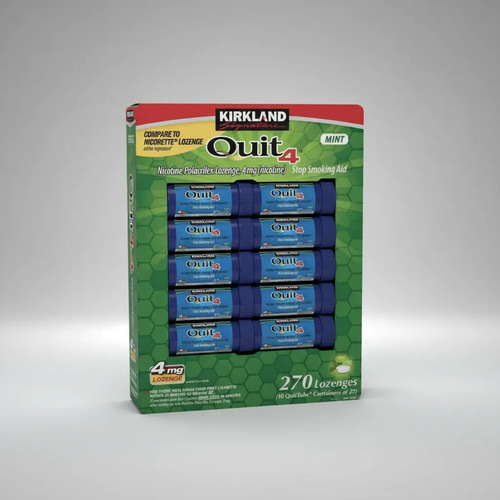 Kirkland Signature Quit4 Mint Lozenge Stop Smoking Aid 4mg 4