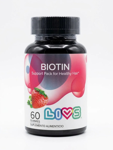 Biotina 10,000 Mcg Livs 60 Gomitas Sabor Fresa Fresa