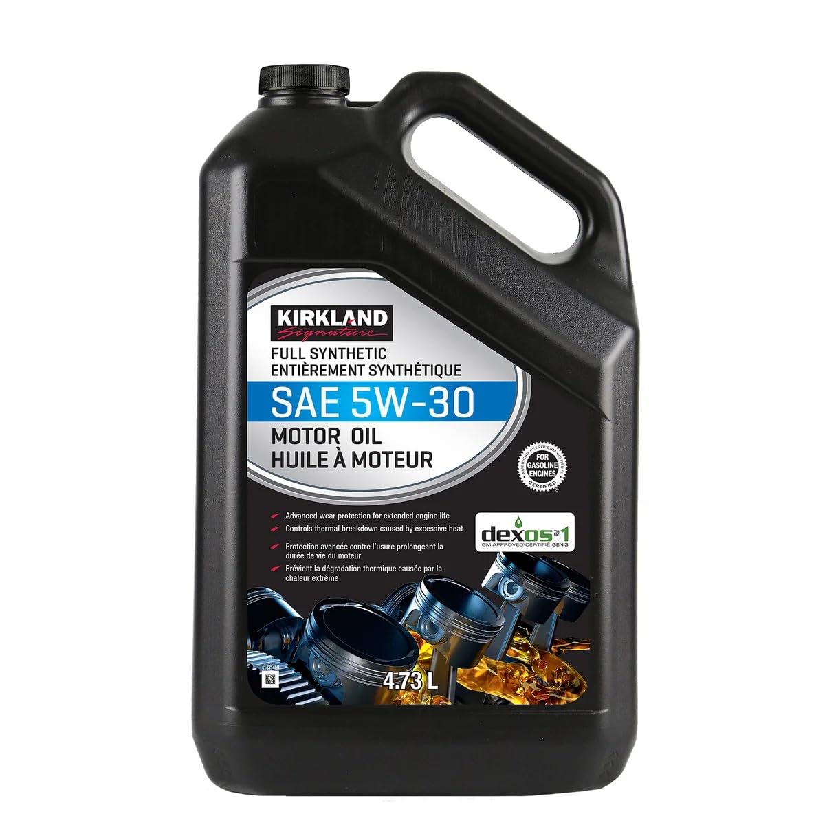 Aceite Sint?tico Kirkland Signature 5W-30 para Veh?culos de Alto Kilometraje, Paquete de 2 Unidades de 5 Cuartos de Gal?n. 2