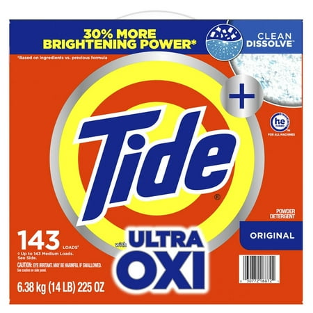 Tide Plus Ultra Oxi Powder Laundry Detergent, Original, 143 Loads, 225 oz 2