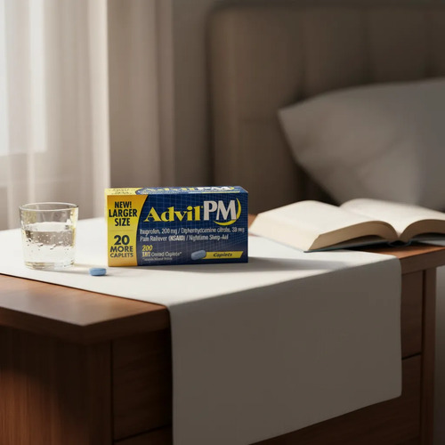 Advil PM Ibuprofen 200mg 200 Coated Caplets 4