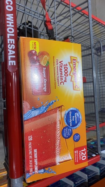 Emergen-C 1000mg Vitamin C Super Orange & Juicy Cherry 120 Packets