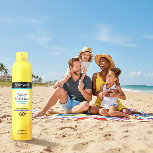 Bloqueador Neutrogena Beach Defense Spf60 Spray 2 Pzas 240g 4