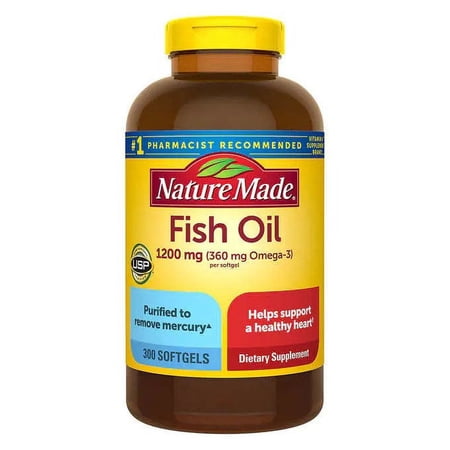 Nature Made Fish Oil 1200mg 300 Softgels