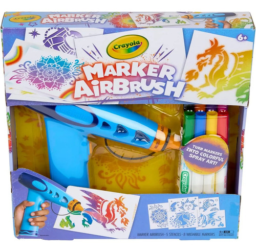 Crayola - Kit de arte en aerosol para rotuladores, juego de arte para niños, no requiere pilas, juguetes para niños, regalo para niños y niñas, 6 años 3