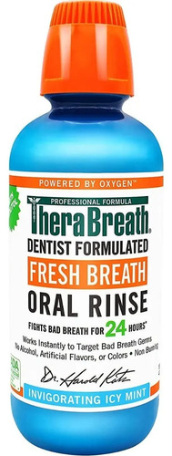 TheraBreath Enjuague Bucal - Sabor Menta Fresca, 1L. Combate El Mal Aliento Hasta Por 12 Horas, Sin Alcohol, Sin Ardor y Sin Colorantes Artificiales, Creado Por Dentistas. 3