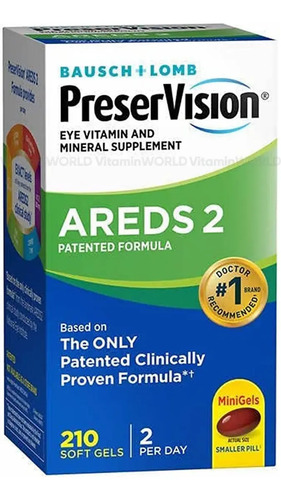 Vitaminas Para Los Ojos Preservision Areds 2 | 210 Capsulas Sin Sabor