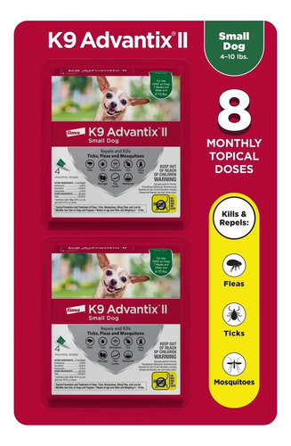 K9 Advantix K9 Advantix II Small Dog 4-10 lbs. 8 Monthly Topical Doses 3