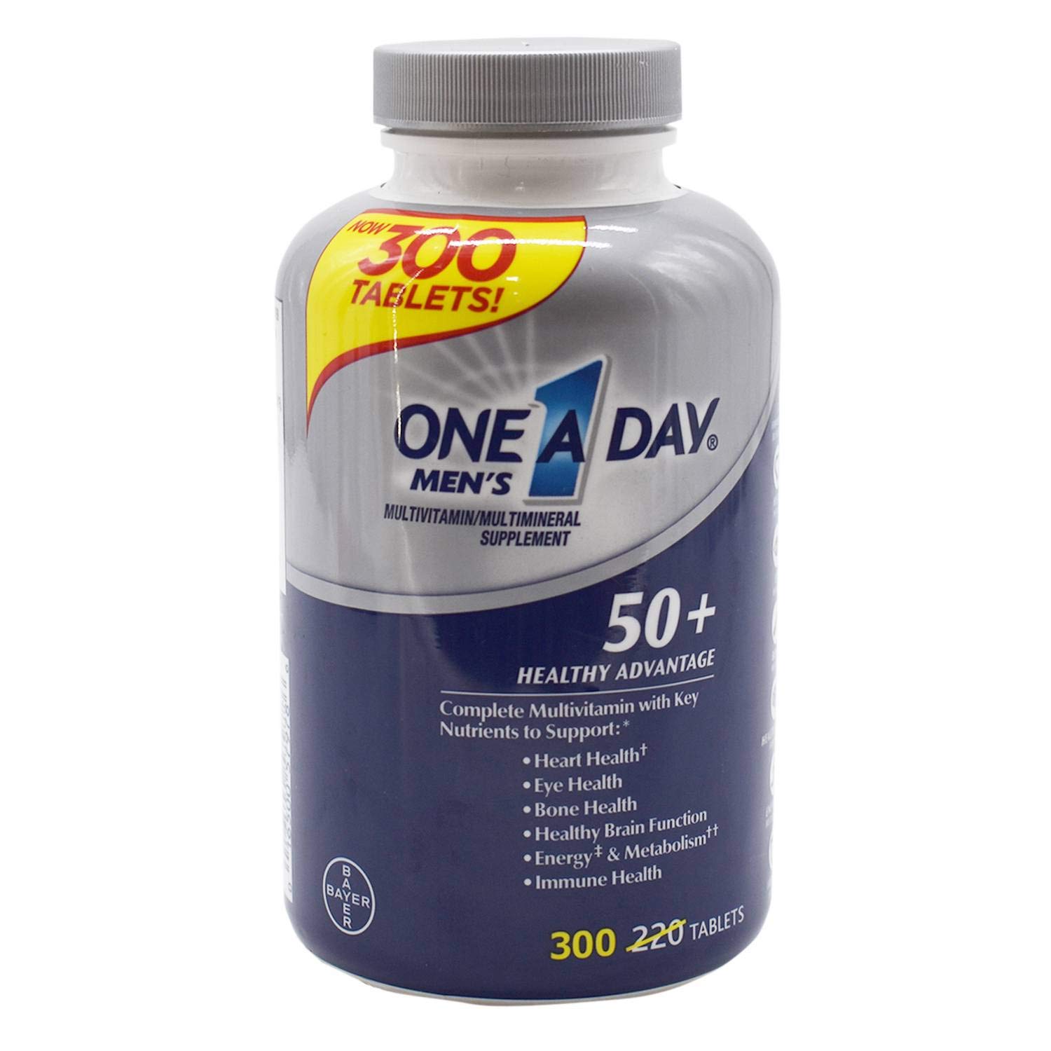 One A Day Men's 50+ Complete Multivitamínico, 300 tabletas