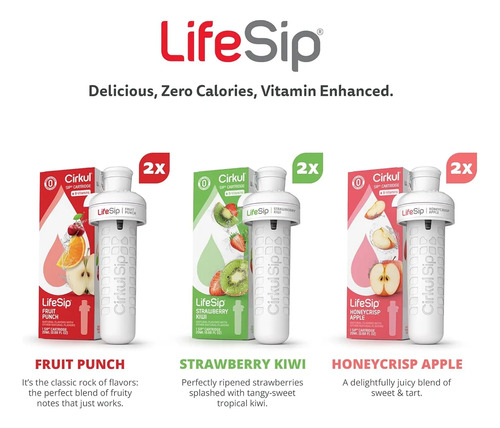 Cirkul Lifesip Paquete Con 3 Sabores De Agua Rinde 36 Bebida 3