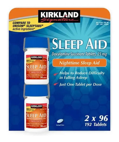 Suplemento En Tabletas Kirkland Signature Sleep Aid Sin Sabor De 96 Un 5
