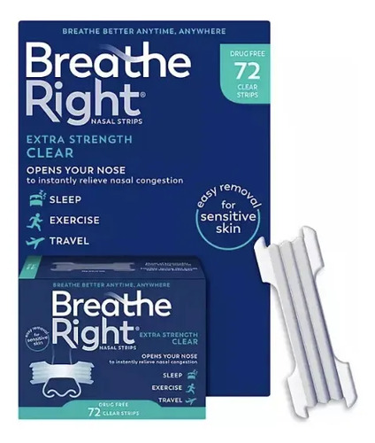 Breathe Right Extra Strenght Clear Hipoalergénico X72 4