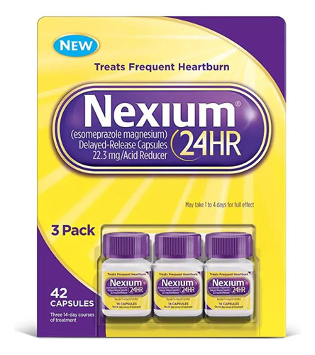Nexium 24hr Esomeprazol 20 Mg Redactor De Acidez 42 Cápsulas