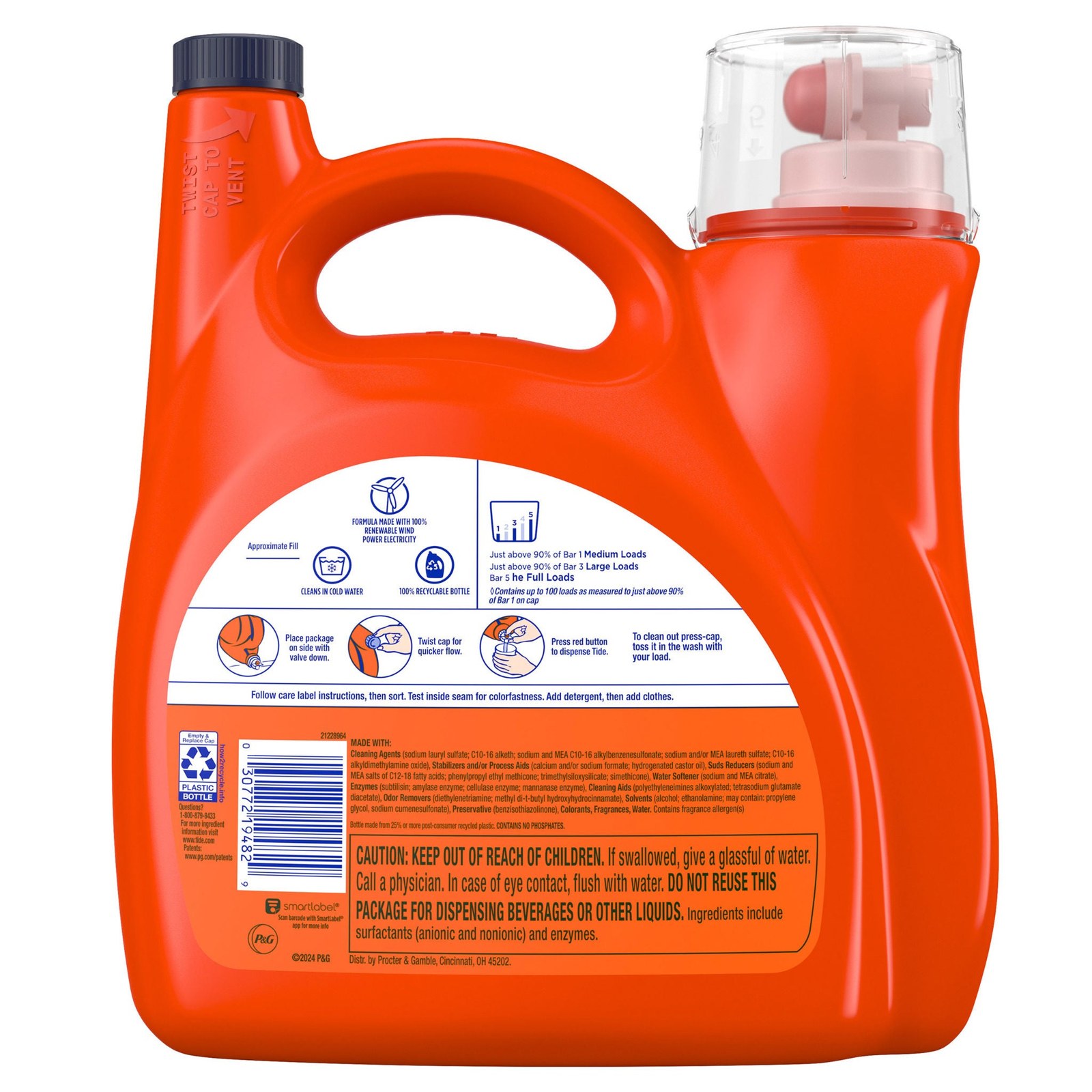 Tide Ultra Concentrated with Ultra Downy April Fresh | Ultra Concentrado, Aroma April Fresh, Con Suavizante, Fórmula Potente 3
