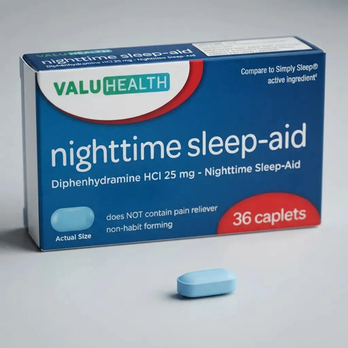 Valu Health Nighttime Sleep Aid Difenhidramina 25 Mg 36 Caplets 5