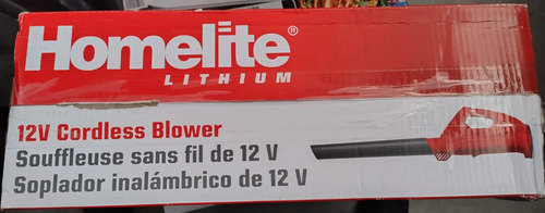 Sopladora Eléctrica Homelite Lithium 12v Cordless Blower Rojo 3