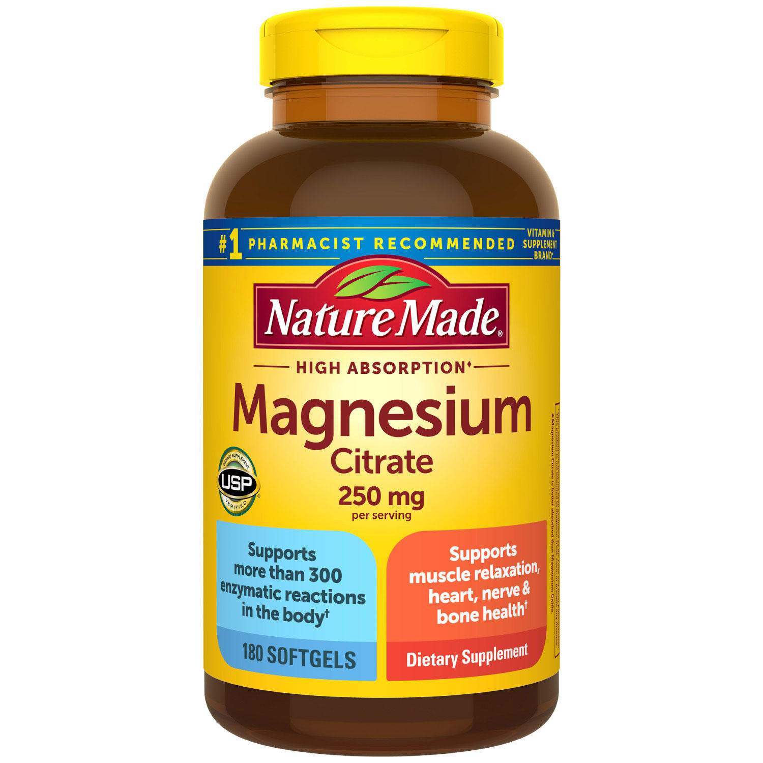 Nature Made Citrato de magnesio 250 mg 180 cápsulas blandas 2