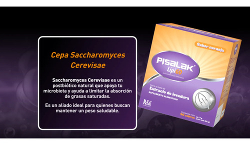 Pisalak Lipigo Postbióticos Para Perder Peso, C/45 Sobres Naranja 5