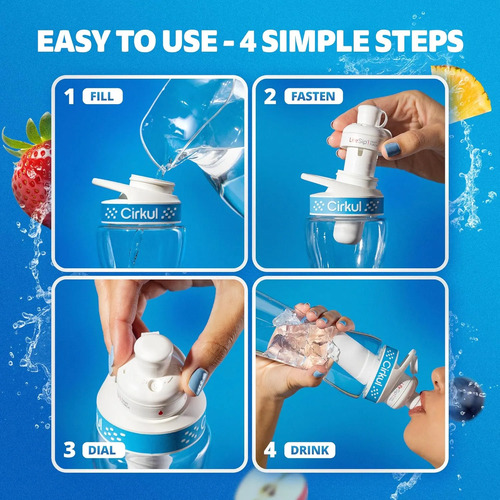 Cirkul Kit De Inicio Botella De Agua + Sabor Kiwi, Blueberry Na 5