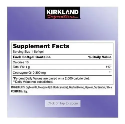 Kirkland Signature – CoQ10 Máxima Potencia 300 mg – Kirkland Signature CoQ10 300 mg, 100 Cápsulas Blandas, Nueva Versión, 1 Paquete 3