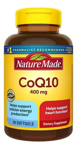 Multivitamínico Nature Made Coq10 400 Mg En Cápsula Sin Sabor De 90 Un