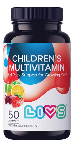 Vitaminas Para Niños Livs Multivitamínico 50 Gomitas Naranja